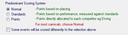 Setting the Predominant (or only) Score System