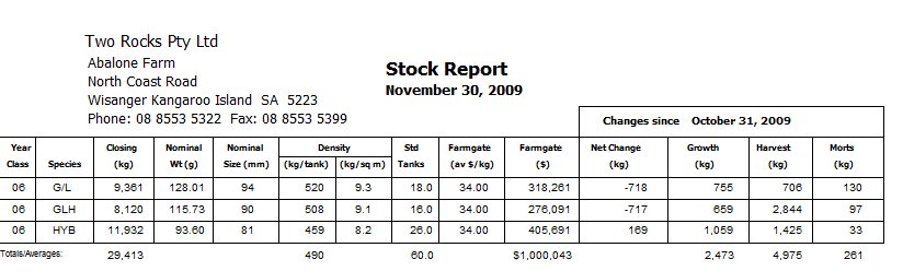 Stock Rpt